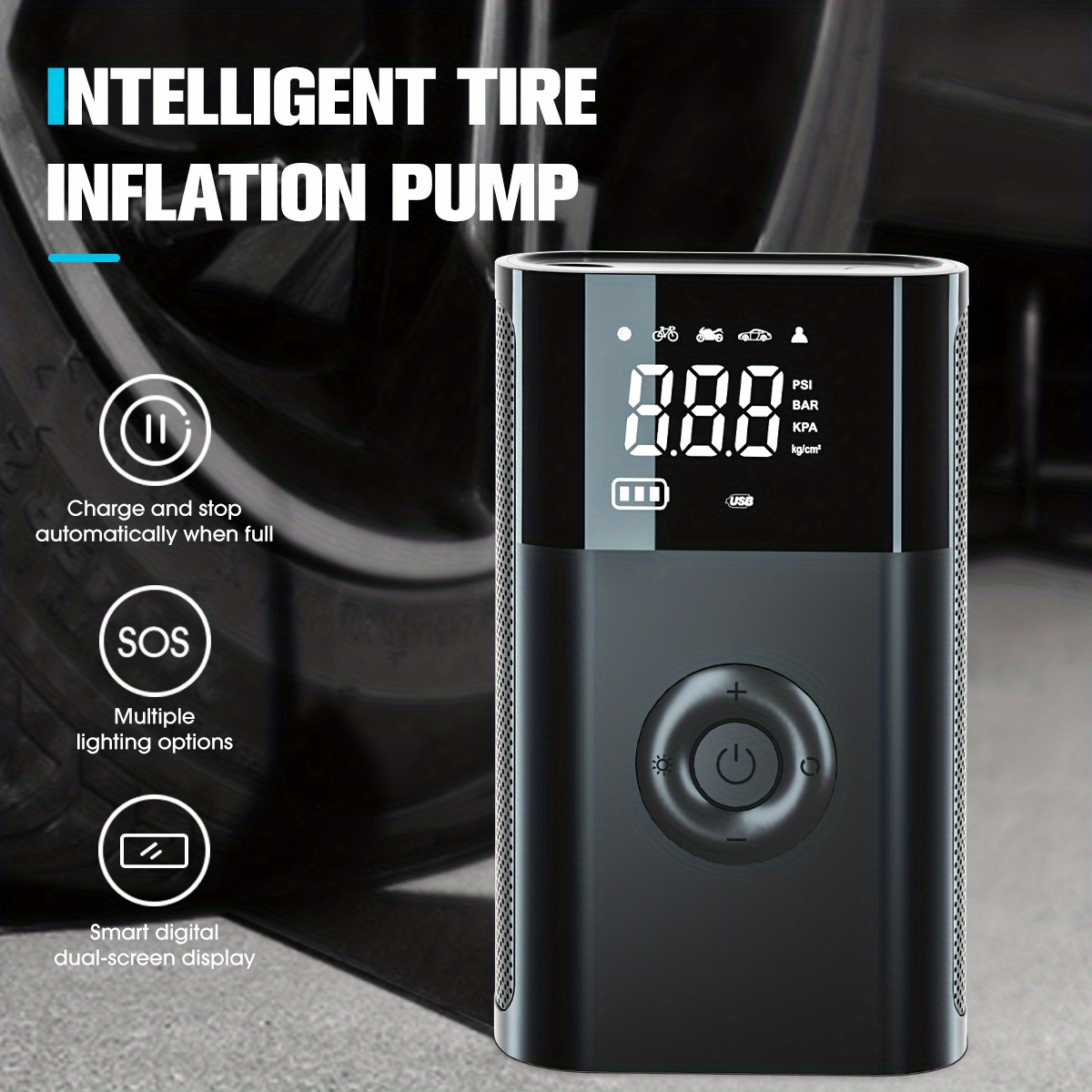 Car Air Pump Wireless Inflatable Pump Portable Rechargeable - Temu