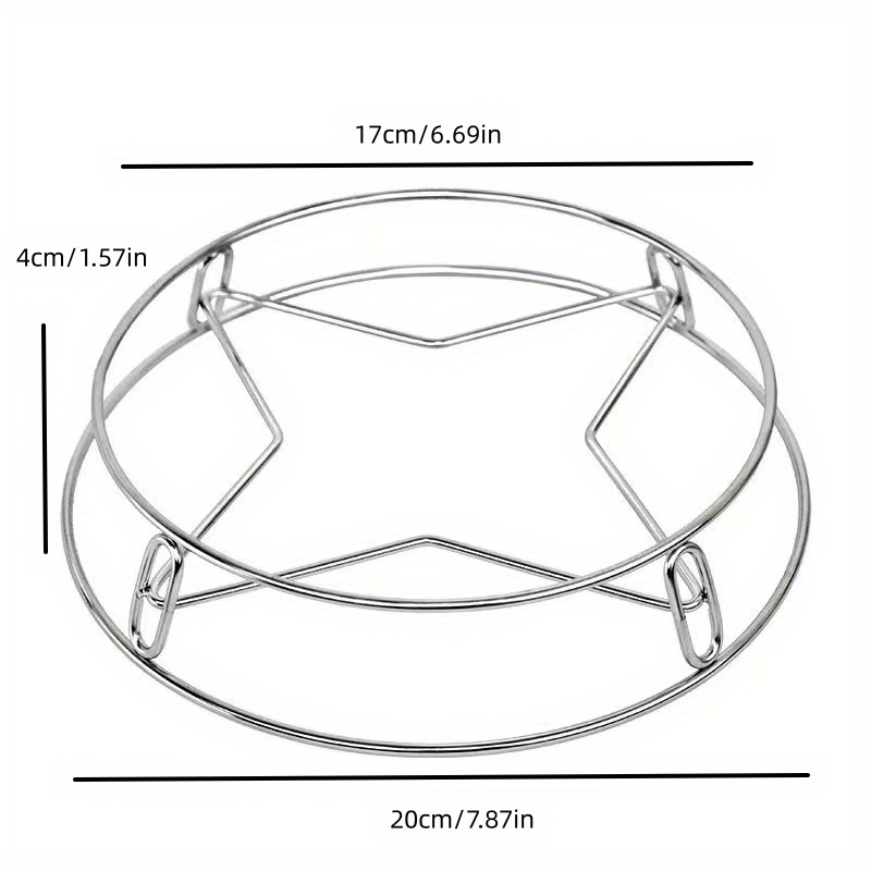 1 Pc Stainless Steel Steam Rack Pot Holder Shelving Insulation