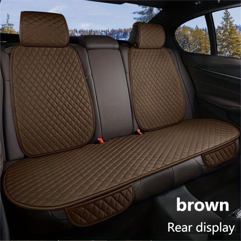 Otwoo 5-9 Seats Linen Car Seat Cover Protector Flax Front Rear Seat Back Cushion  Pad Mat With Backrest For Interior Truck Suv Van