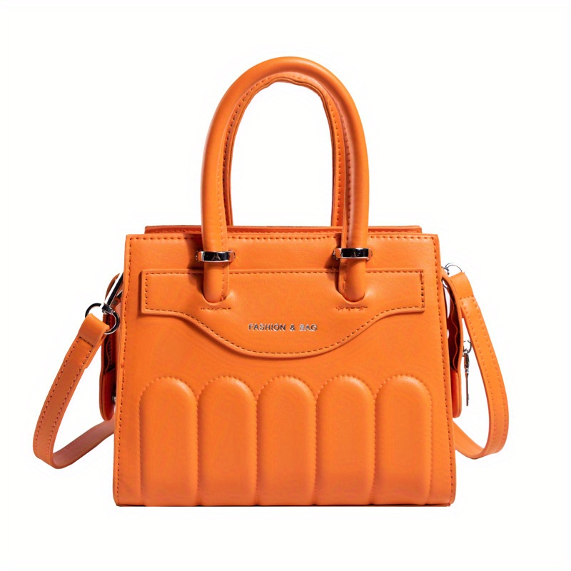 Geometric Quilted Pattern Square Crossbody Bag
