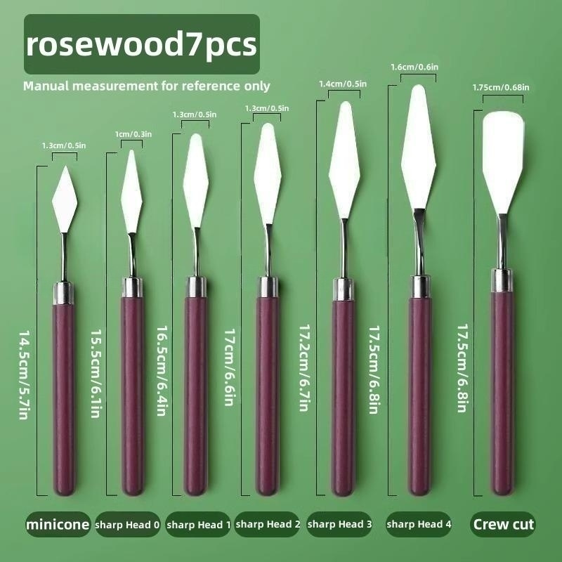 3pcs Art Supplies Wooden Handle Oil Painting Toner Pigment Texture Tool C  161