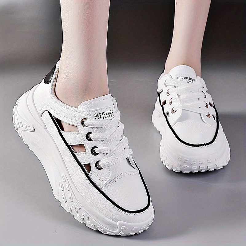 Hollow out round toe 2024 sneakers