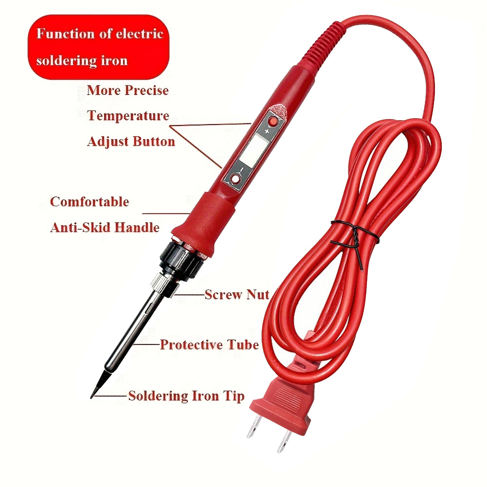 1 Set 80w Adjustable Temperature Electric Soldering Iron Kit Lcd