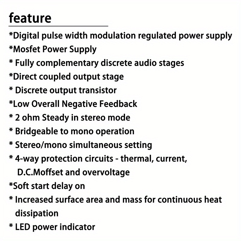 Qmf Audio System 4 Channels Car Amplifier 4*120 Watts Full Temu