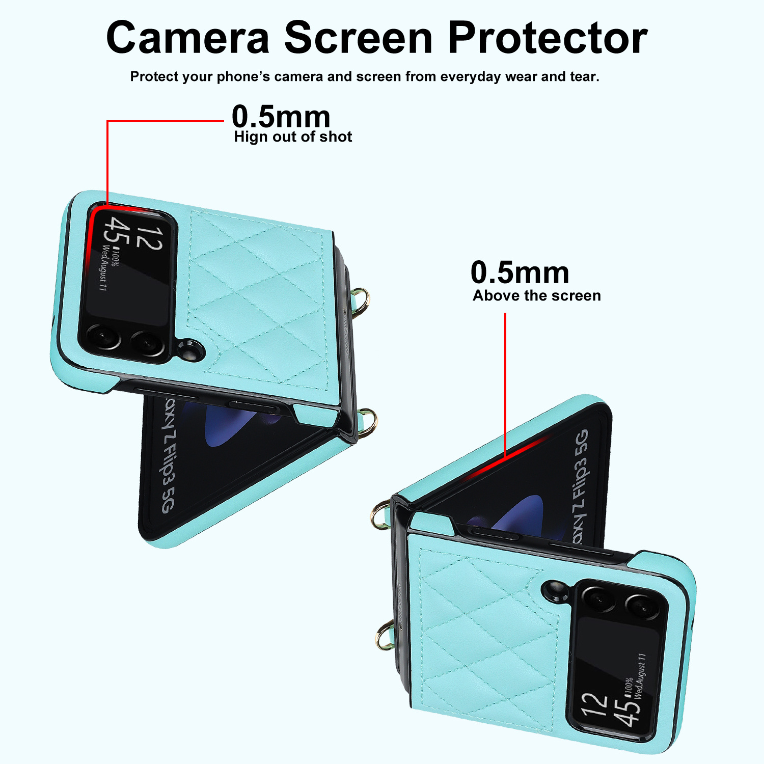 Funda compatible con Samsung Galaxy Z Flip 4 con protección de bisagra  [ranura para tarjeta] para Galaxy Z Flip 4 5G funda con tarjetero a prueba  de