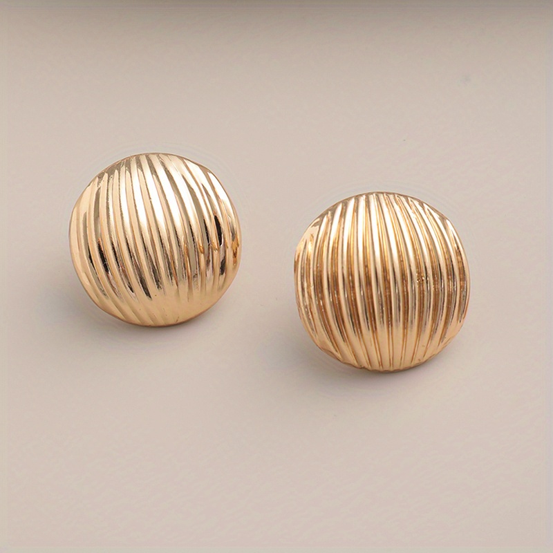 Elegant And Versatile Metal Stud Earrings