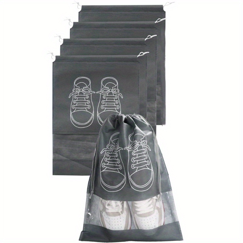 5pcs Shoes Storage Bag Closet Organizer Non-woven Travel Portable