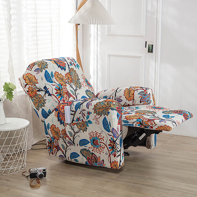 Patterned best sale recliner covers