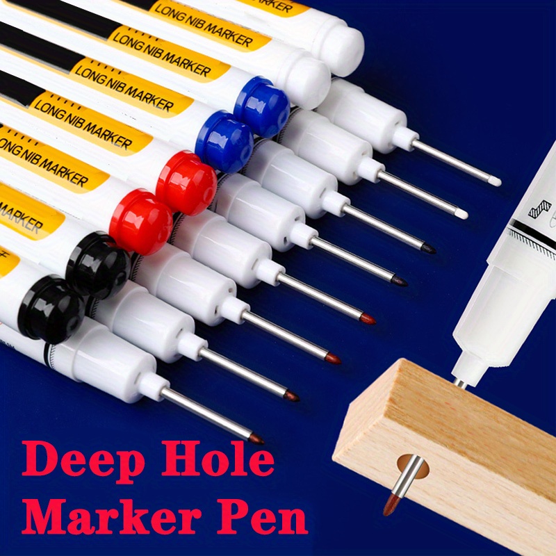 Construction Marker Pen 20Mm Line Marker tag Markers Pen Double Nib Long  Head Marker Deep Hole