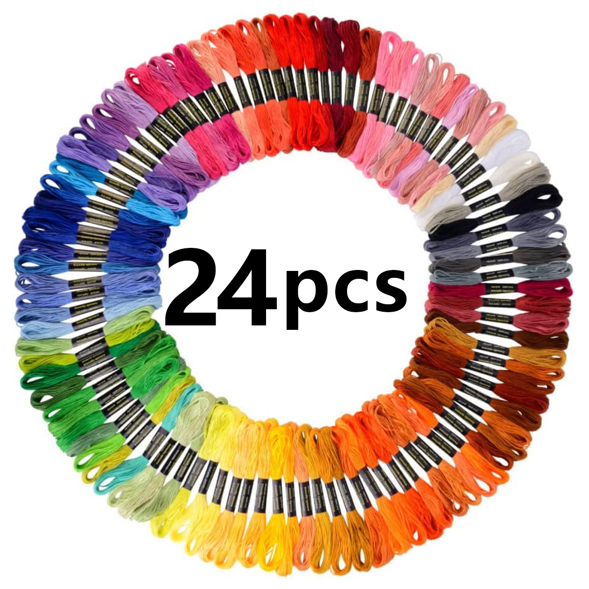 24/100/150/447 Colors Embroidery Thread Soft Polyester - Temu