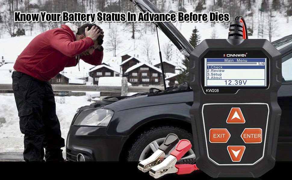 12V Auto Batterie Tester 100-2000CCA Batterie Last Tester Auto Ankurbeln  und Lade System Batterie Lichtmaschine Analysator