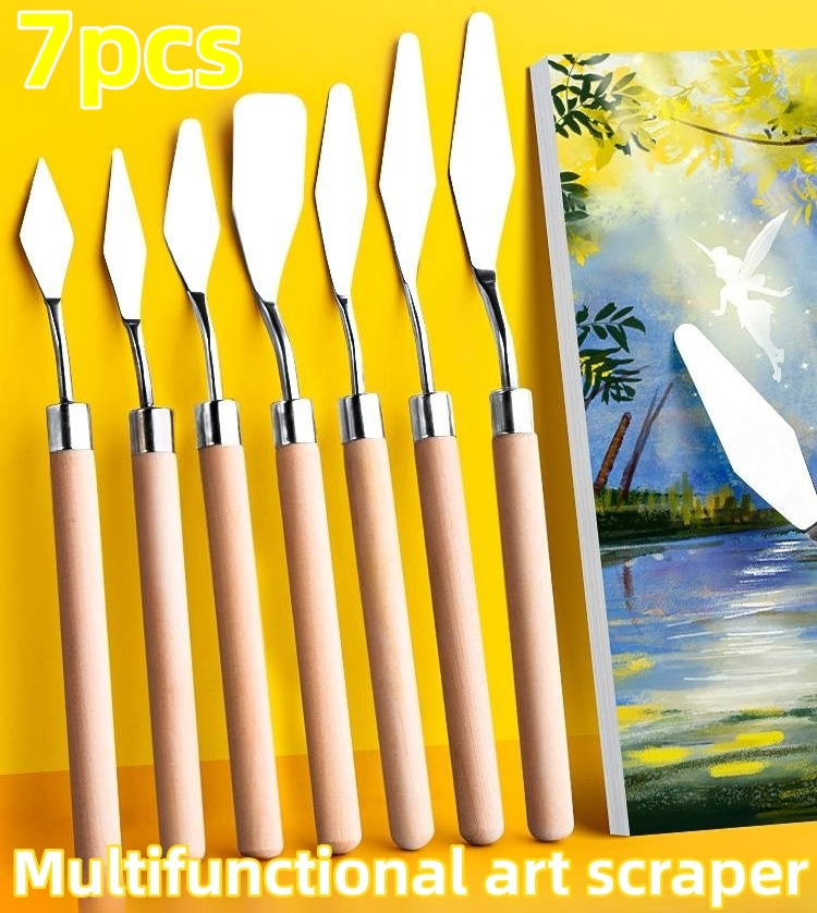 3/7pcs/Set Gouache Paint Oil Painting Knife, Art Tools Scraper, Paint  Palette Stainless Steel Scraper, Oil Painting Supplies Painting Tools