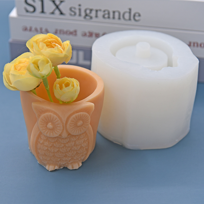 Owl Flower Pot Sugar Cube Mold, 3d Silicone Mold, Candy Mold, Chocolate Mold,  For Diy Cake Decorating Tools, Baking Tools, Kitchen Accessories - Temu