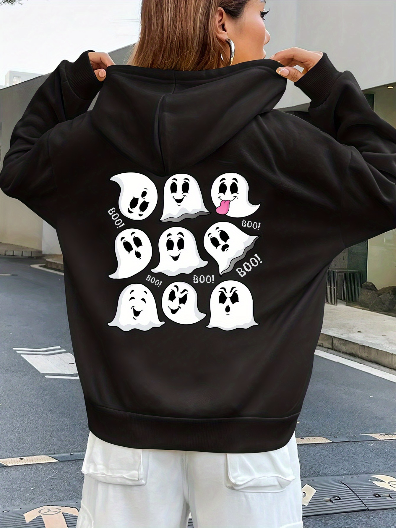 Plus Size Halloween Sweatshirt Women s Plus Funny Graphic Temu