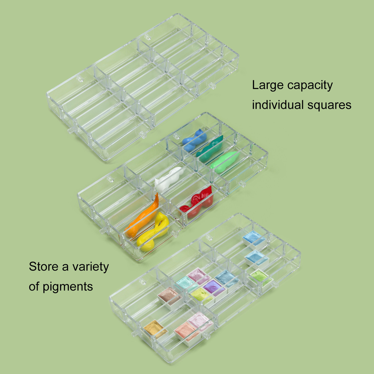 Paint Palette Tray Box Paints Containter For Gouache, Acrylic And Oil