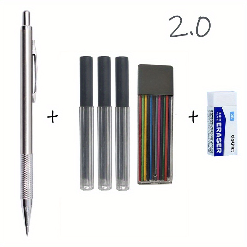 6 Size Metal Pencil 0.3 0.5 0.7 0.9 1.3 2.0 Completely Heavy - Temu