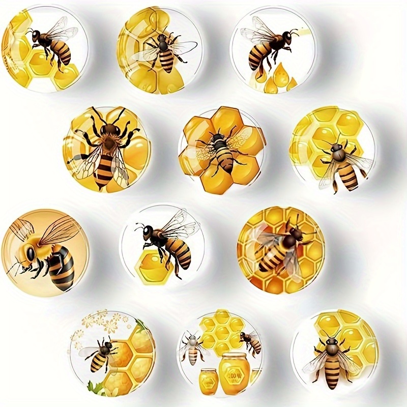 Bright Yellow Bee Perfect Decorations Refrigerator Temu