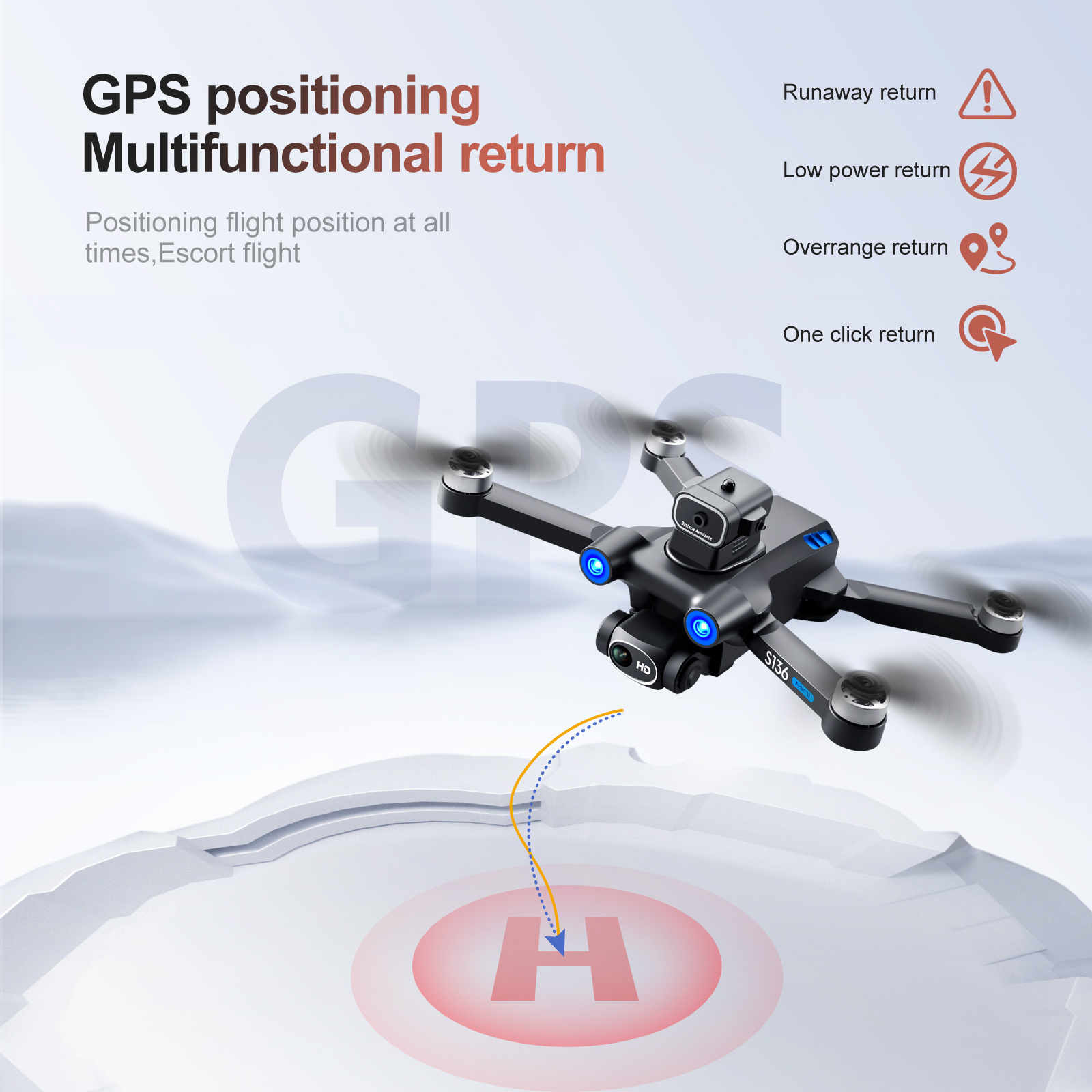 gps positioning drone with brushless motor headless mode intelligent obstacle avoidance optical flow positioning a key return ultra long range intelligent following strong wind resistance details 10