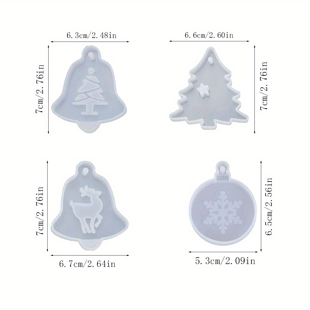 Mini Christmas Resin Molds For Christmas Ornaments, Aromatherapy, Wax Sign  Casting, Resin Pendant Molds With Hanging Holes, Jewelry Making, Snowflake,  Christmas Tree, Elk, Bell Pattern Clear Silicone Mold Clearance - Temu  Hungary