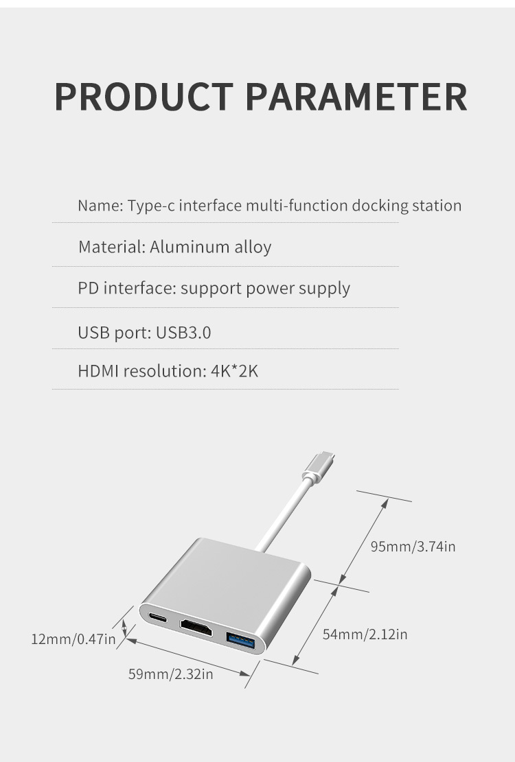 Usb c To Hdtv Adapter Multiport Portable Thunderbolt 3 To - Temu