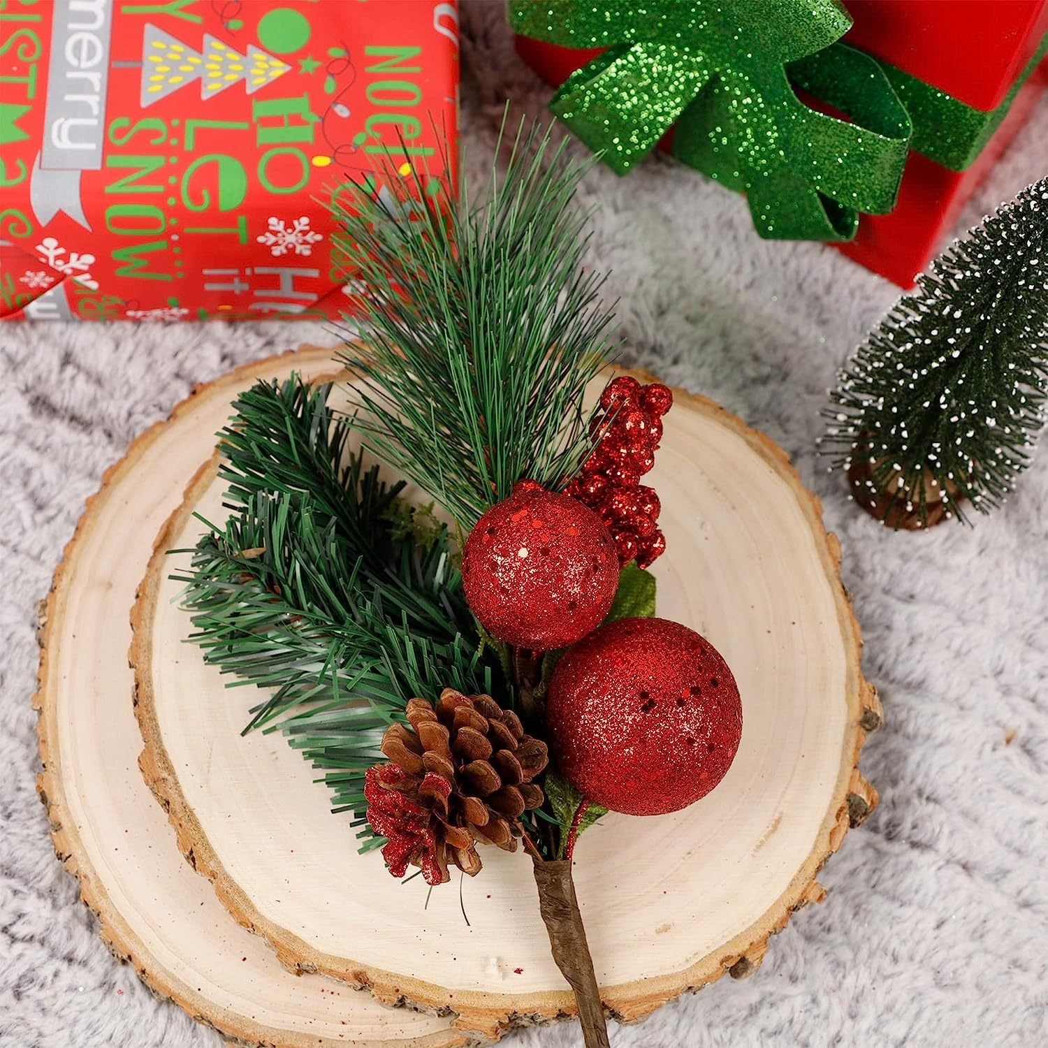 Pinecone Christmas Picks Tree Foliage