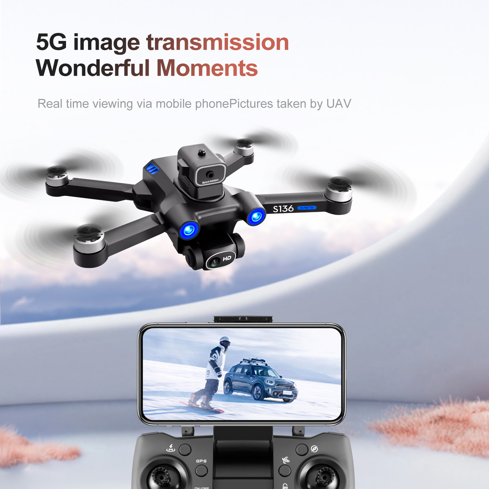 gps positioning drone with brushless motor headless mode intelligent obstacle avoidance optical flow positioning a key return ultra long range intelligent following strong wind resistance details 14