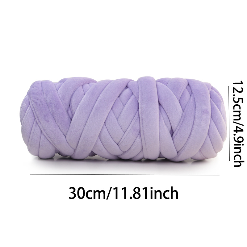 HOMBYS Chunky Yarn for Hand Knitting 2.2 lbs,Super Bulky Thick Jumbo  Yarn,Velvet Fabric Cotton Tube Yarn for Arm Knitting,Giant Yarn for