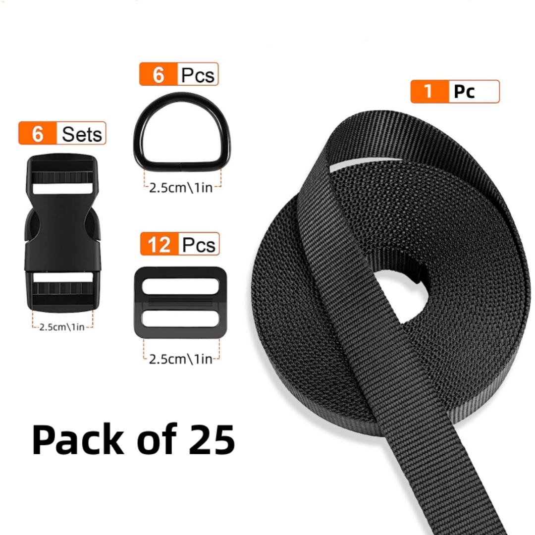 Buckles Strap, Nylon Webbing Straps 6 Yards, Quick Side Release