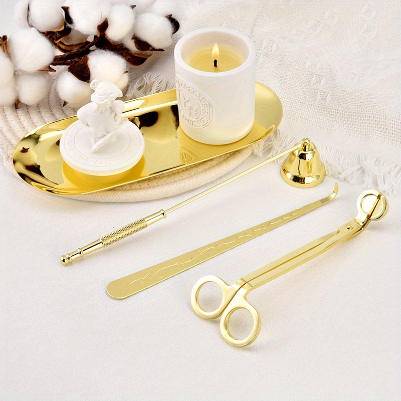 Candle Accessory Set With Storage Tray And Candle Wick - Temu