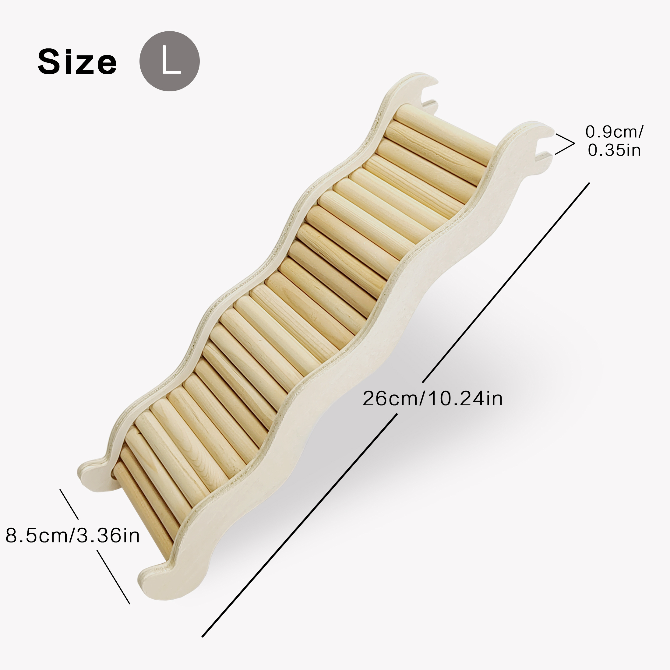 1pc Of Wooden Wave Climbing Ladder For Hamsters, A Platform Stair For Golden Hamsters, A Ladder For Dwarf Hamster Houses, A Hiding Ladder, Decoration Toy For