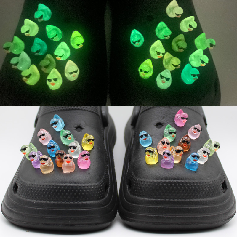 Custom Shoes Charm Cartoon Rubber Croc Charms Glow in The Dark