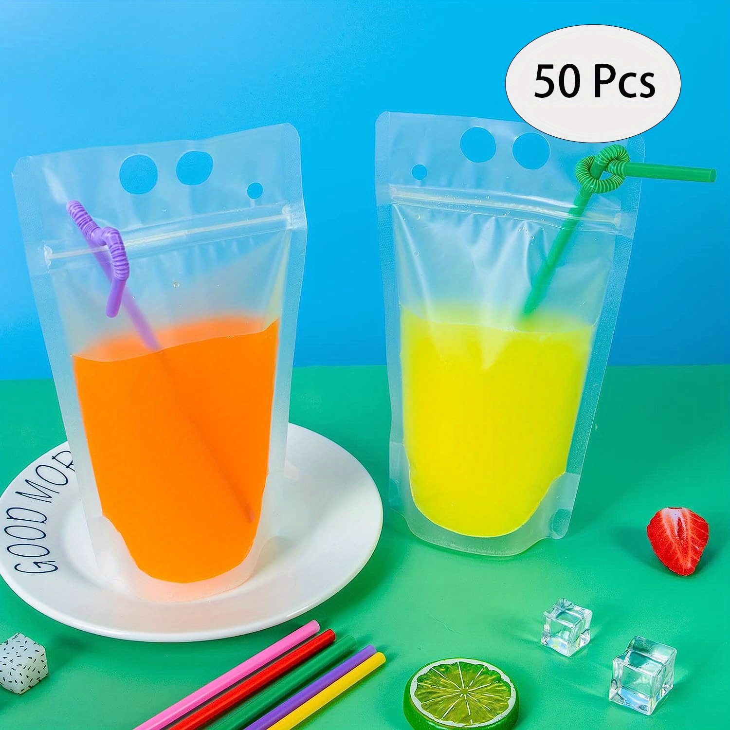 Reusable Juice Bags Clear Drink Pouches Bags Disposable - Temu