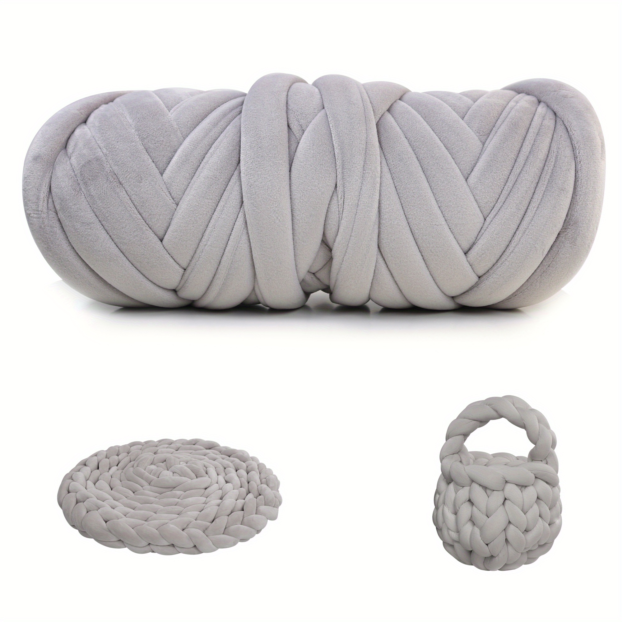 Chunky Yarn Super Soft Chunky Tube Yarn for Arm Knitting Crochet Blanket  Pet Bed Blue