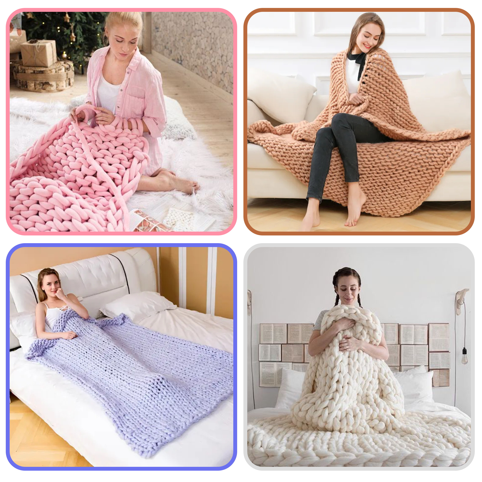 Casaphoria Chunky Yarn for Hand Knitting Blanket,Super Soft Giant Yarn for  Arm Knitting,DIY Yarn Blanket for Pet Bed,Arm Knit Yarn for Pillow,Bulky