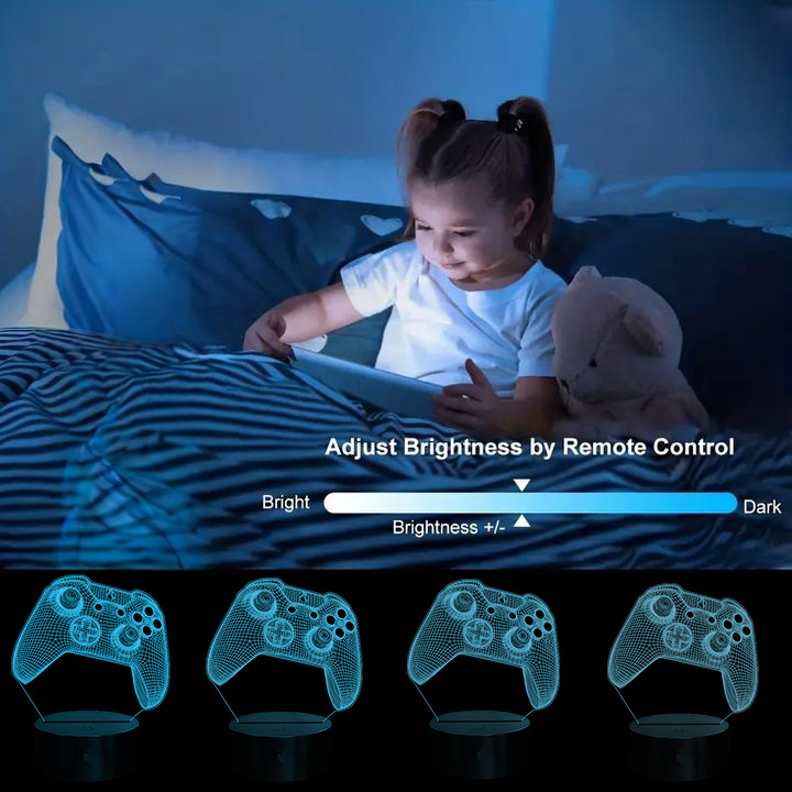 Luce Notturna Per Gamepad 3d Da 1 Pezzo, Lampada Da Illusione Per Console  Di Gioco, Con