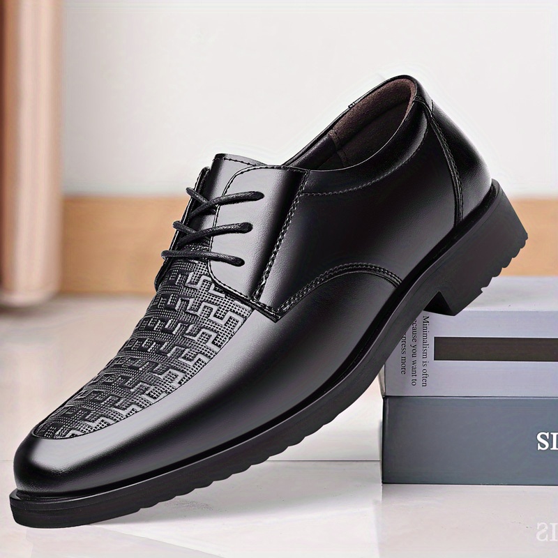 Mens Derby Shoes Lace Up Front Dress Shoes For Men Business Formal