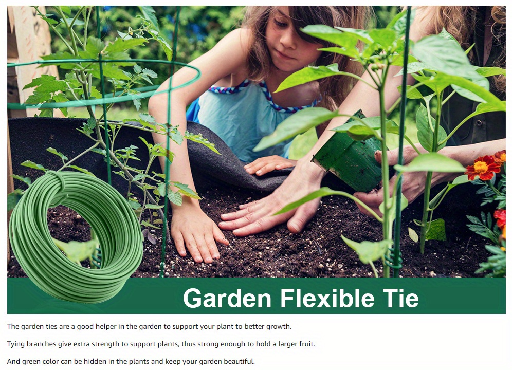 Plant Ties Soft Twist Ties Green Garden Ties Supply Temu