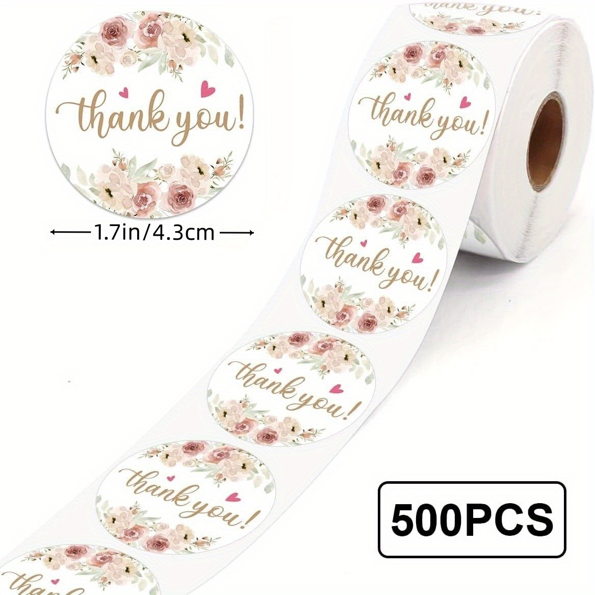 500pcs / Rouleau Belle Fleur Merci Autocollants Petites - Temu Canada