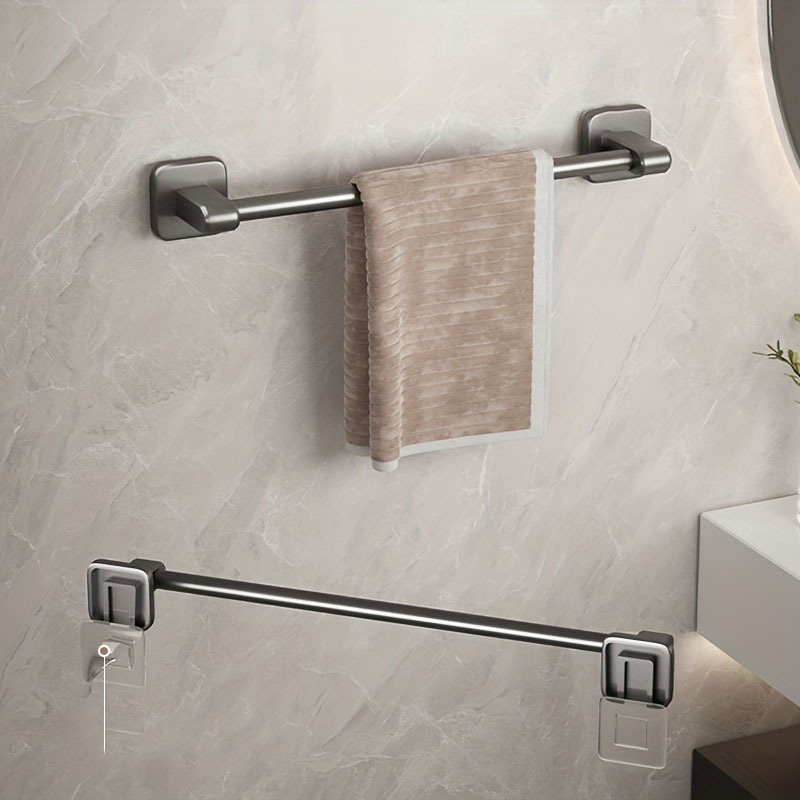 NearMoon - Barra para toallas de baño, accesorios de baño de acero  inoxidable, para toalla de ducha para baño, soporte de toalla montado en la  pared