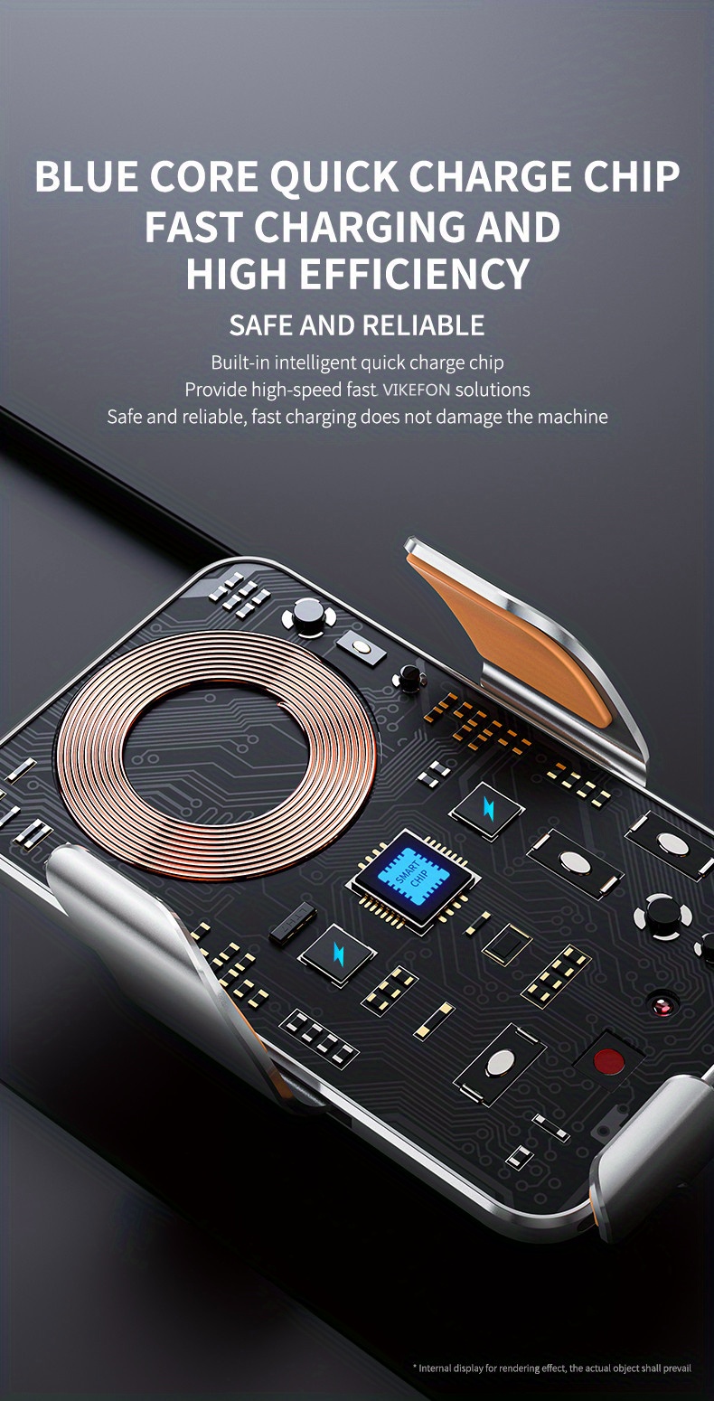 1pc 15w car wireless charger auto car mount phone holder stand for iphone 14 13 12 x samsung xiaomi infrared induction 15w fast charging details 6