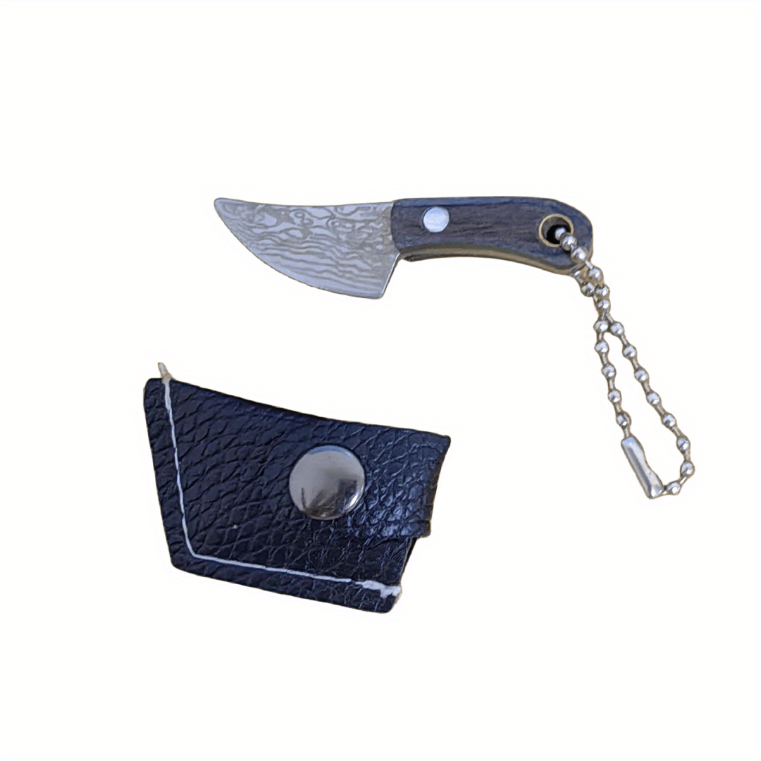 Mini Pocket Knife Axe Shape Tiny Knife Set Damascus Pocket Knife For  Package Opener Box Cutter Outdoor Camping
