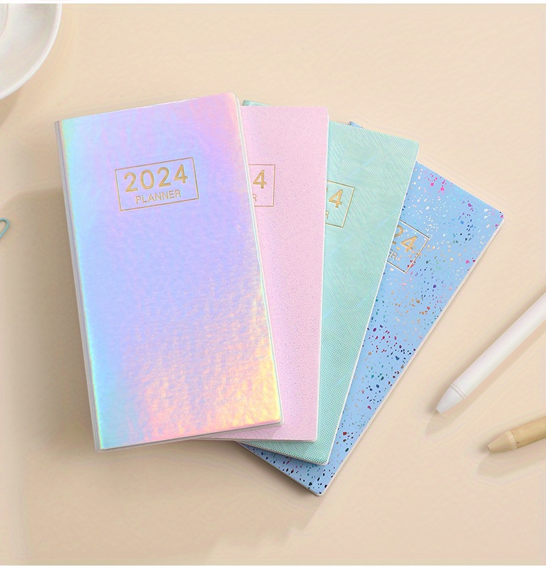 Laser 2024 A6 English Plan Book Planner Thin Weekly Calendar Temu