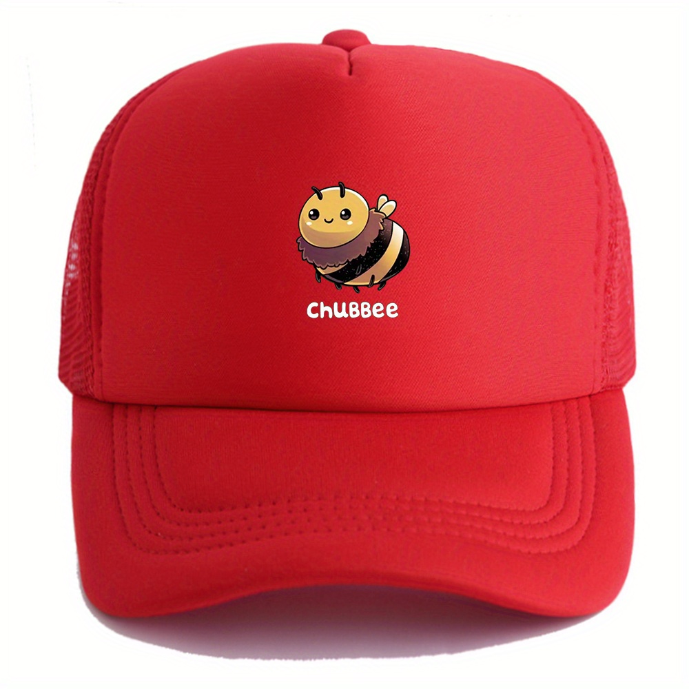 Unisex Sunshade Adjustable Baseball Cap with Bee Pattern