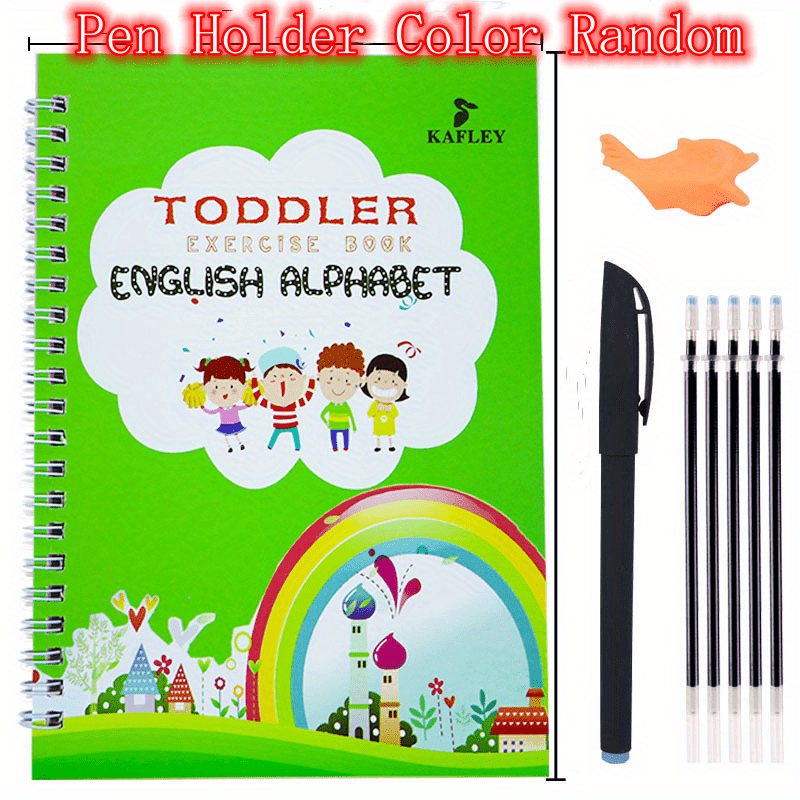 English Reusable 3D Groove Copybook for Calligraphy Learning Alphabet Word  Short Sentence Composition Handwriting Practice Books