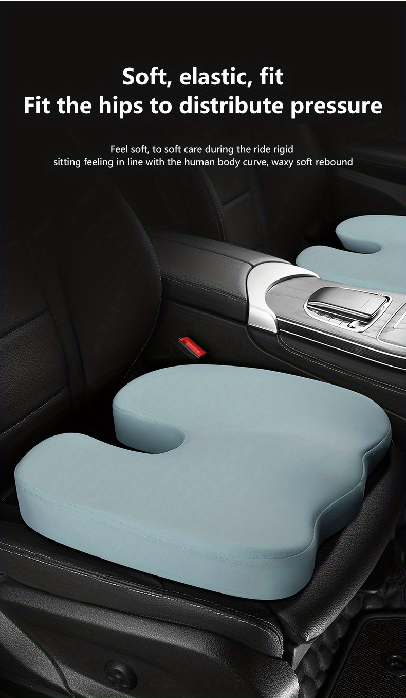 ICAROOM Cojín de asiento de coche – Almohadilla de asiento de coche de  espuma viscoelástica para conducir – Ciática y alivio del dolor de espalda