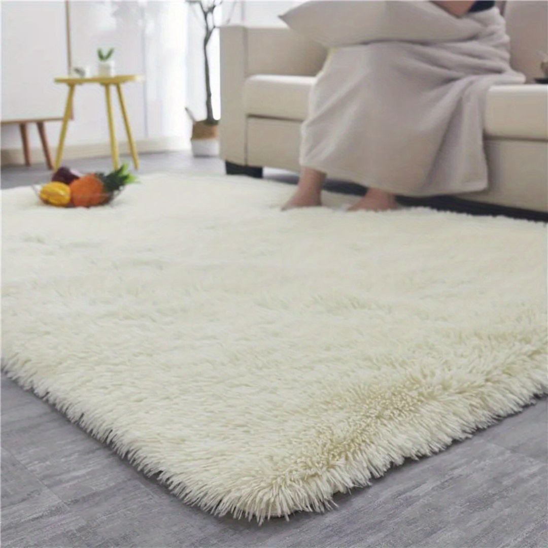 Soft Plush Rug Rectangle Shape Living Room Bedroom Carpet