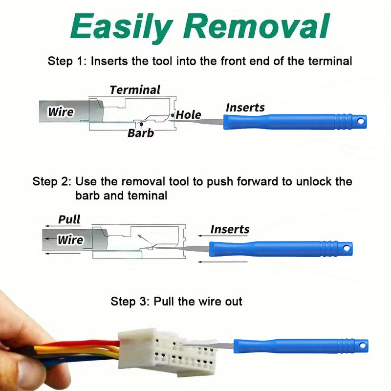 18 Blue Round Handle Automotive Wire Harness Plug Terminal Temu