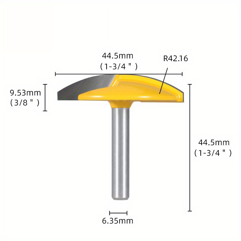1pc Precision- Small Bowl Router Bit With 6. 8mm Shank - 1-1/2" - 1-3/4" Wide Door Knife Woodworking Cutter