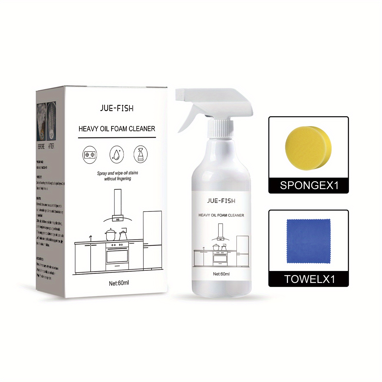 1pc New Multi-functional Foam Cleaner Cleaning Spray Powerful Stain Removal  Kit Cleaners Supplies Strong Decontamination