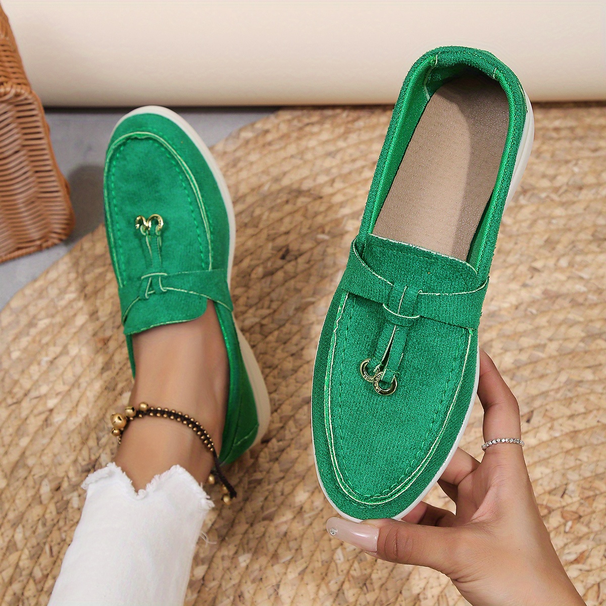 green loafers ladies